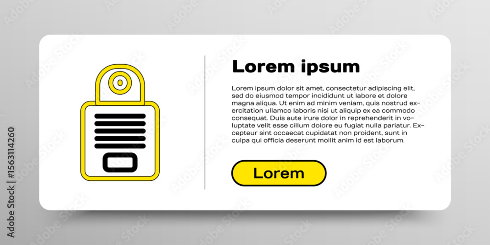 Poster line intercom icon isolated on white background. colorful outline concept. vector