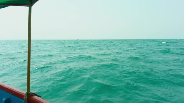 Barge travels over serene marine stretch with ease