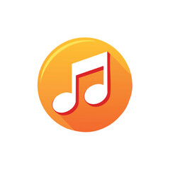 Simple design illustration music tone icon