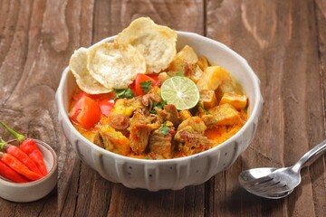Soto Betawi is a type of soto from the DKI Jakarta area