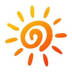 Logo sol como espiral con rayos de sol
