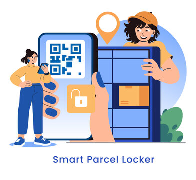 Future Of Delivery. Flat Vector Illustration