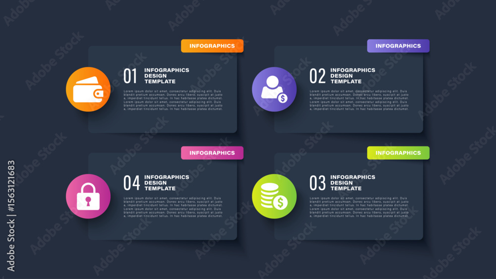 Poster neumorphism modern infographic design. business infographic layout with icons and space for data. ti