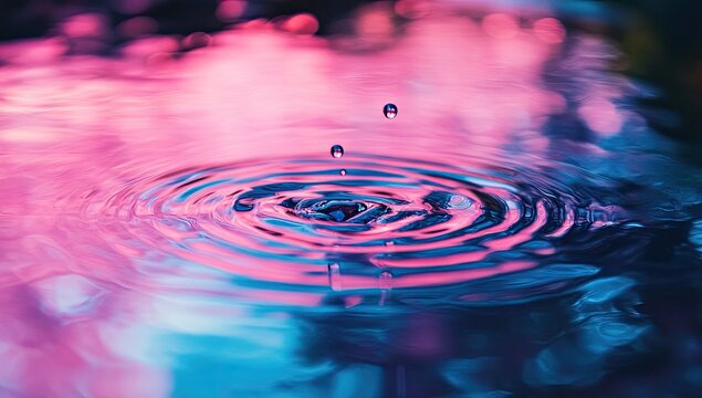 Vibrant water droplet impact