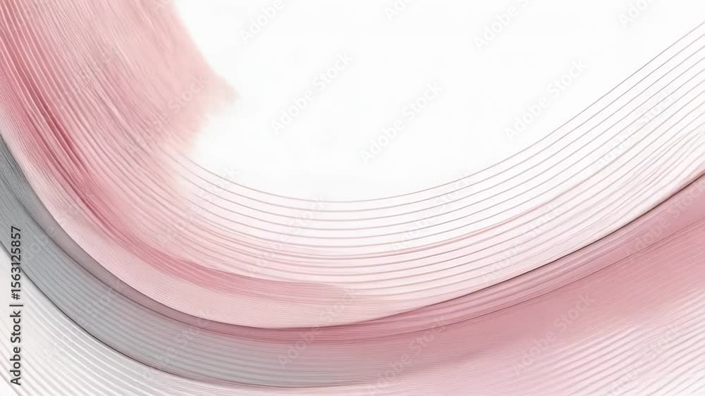 Aufkleber a delicate wave of pink and gray flows smoothly across an isolated white background, creating a mode