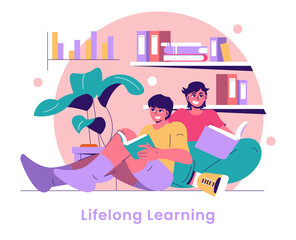 Future of Work. Flat Vector Illustration