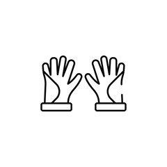 Glove icon design with white background stock illustration