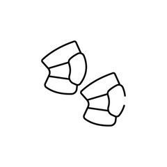 Knee Pads icon design with white background stock illustration