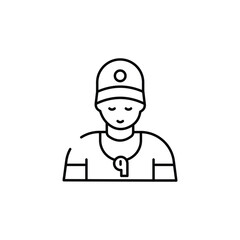Coach icon design with white background stock illustration
