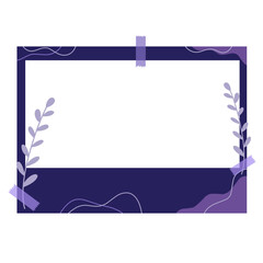 Polaroid Photo Frame With Floral Tape