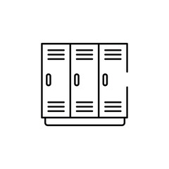 Lockers icon design with white background stock illustration