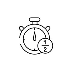 Halftime icon design with white background stock illustration
