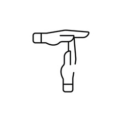 Timeout icon design with white background stock illustration