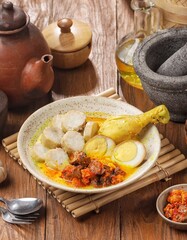 Lontong opor ayam is a culinary specialty of the Cap Go Meh celebration to be enjoyed together as an expression of gratitude for God's blessings to humanity