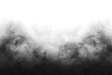 dark fog or smoke effect isolated on transparent white background. Steam explosion special effect. Effective texture of steam, fog, smoke png. Design elements