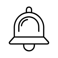 Simple black outline of a ringing notification bell alert icon vector