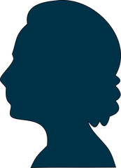  woman silhouette with abstract side profile view, vector art for fashion, logo, or lifestyle themes.