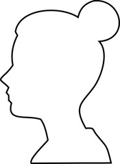 woman profile outline vector for wellness, beauty, and branding visuals.