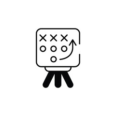Whiteboard  icon design with white background stock illustration