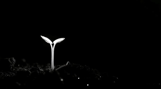 glowing plant sprout - Powered by Adobe