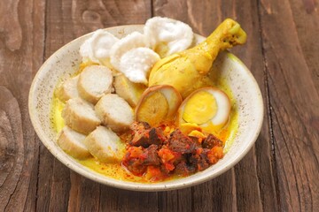 Lontong opor ayam is a culinary specialty of the Cap Go Meh celebration to be enjoyed together as an expression of gratitude for God's blessings to humanity