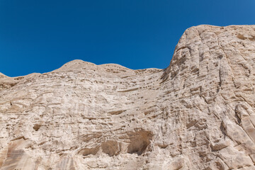 Fototapeta premium Entrada Sandstone（Middle Jurassic），Mostly fine-grained sandstone. Toadstool Hoodoos Trail, Kane County, Utah geology. . Weathering, erosion.