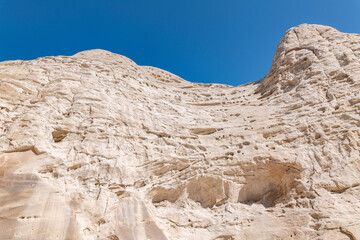 Fototapeta premium Entrada Sandstone（Middle Jurassic），Mostly fine-grained sandstone. Toadstool Hoodoos Trail, Kane County, Utah geology. . Weathering, erosion.