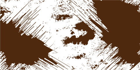 Abstract grunge background with black ink splatter, paint drops, and artistic brush texture