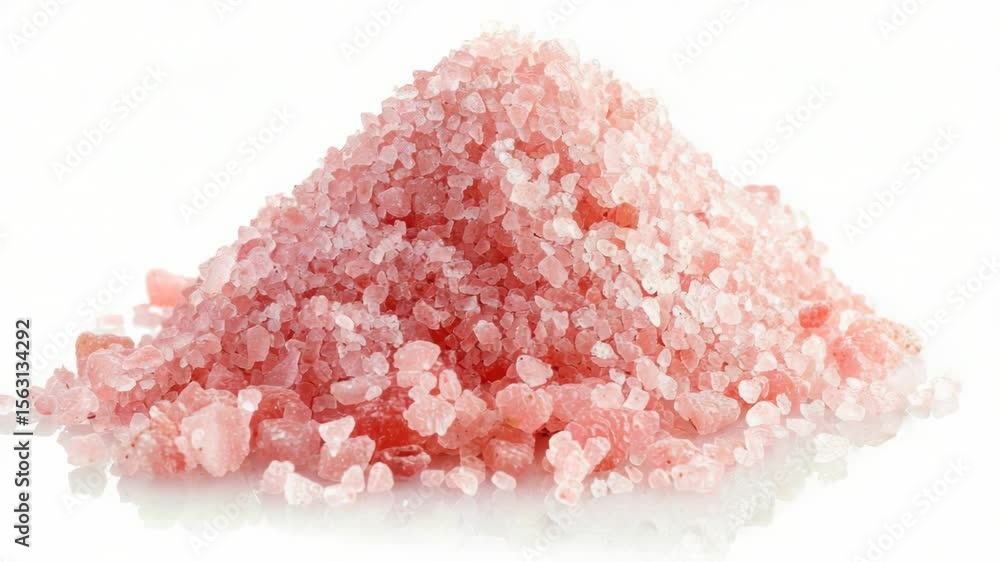 Poster a pile of pink salt sits on a white surface, perfect for decorating or adding texture to your design