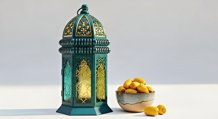 Golden Eid Lantern with Delicious Dates