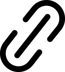 Attachment link icon, Internet URL webpage url link vector. Chain, link symbol isolated on transparent background, Paperclip Hyperlink Icon. link From contact and communication device.