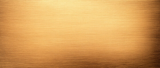 Textured bronze metallic surface with glowing warm light creates smooth and elegant background with subtle horizontal lines