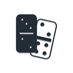 Black Domino icon isolated on white background. Vector
