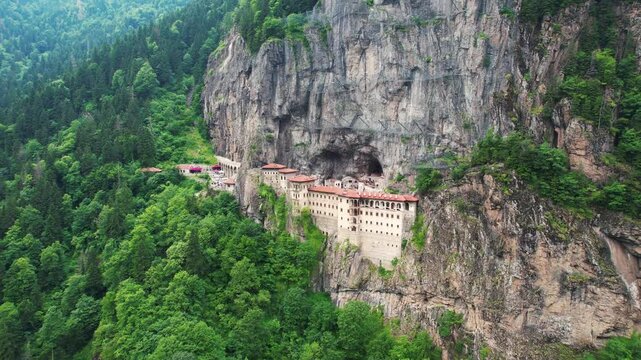 Sumela Monastery in Turkey. Ancient church on the rock.