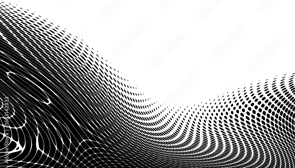 Poster monochrome gradient halftone dots background. overlay png illustration. abstract grunge dots on tran