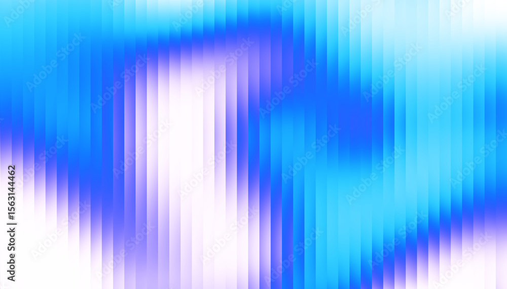 Poster Fractal Glass Gradient Texture. Reed vertical lines patterned glass, overlay with transparent background. Universal blue black background stylish gradient