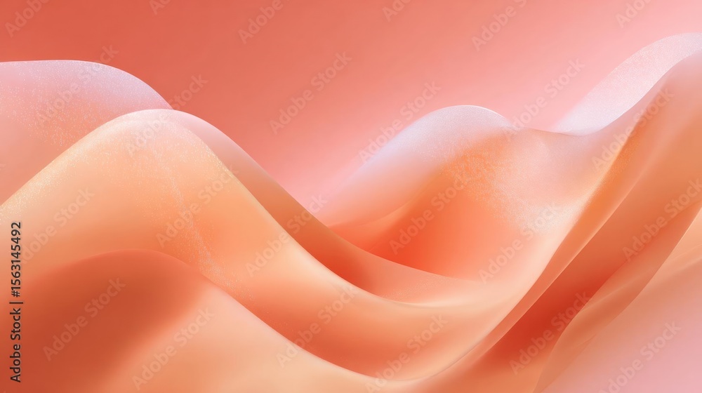 Poster abstract digital art piece that appears to be a close-up of a wave-like shape. the wave is made up o