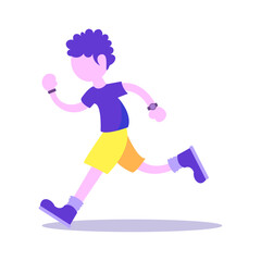 Runner Flat Vector Design
