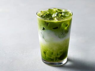 Homemade Iced Matcha Latte Tea