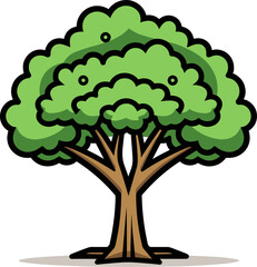 Cartoon Tree Illustration: A Verdant Icon of Nature's Artistry