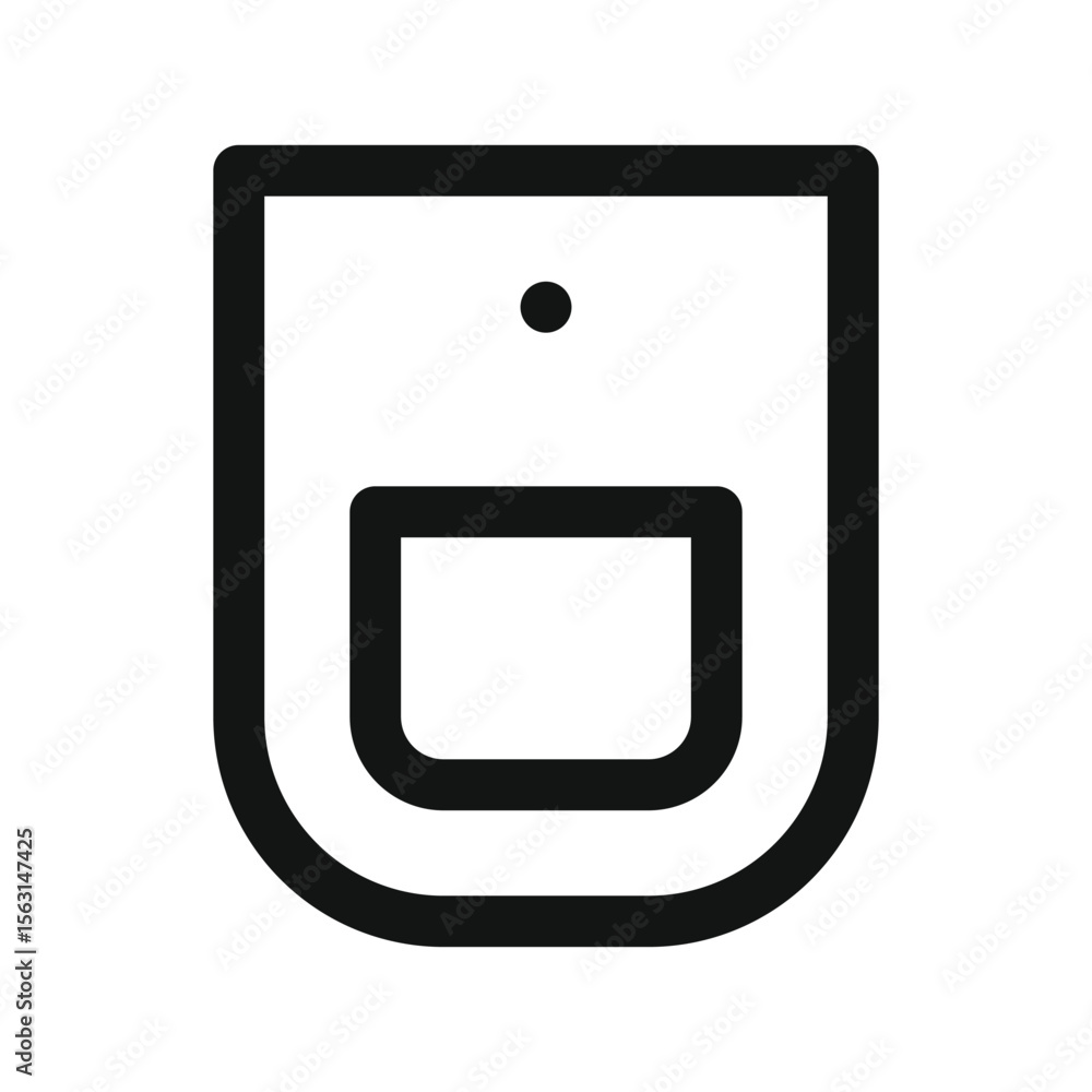 Aufkleber pir motion sensor ui icon, motion detector simple line user interface vector symbol