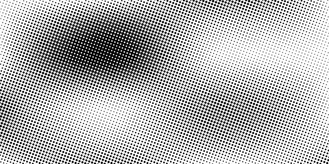 Grunge halftone gradient background. Faded grit noise texture. White and black sand wallpaper. Retro pixelated backdrop. Anime or manga style comic overlay. Vector graphic design textured template