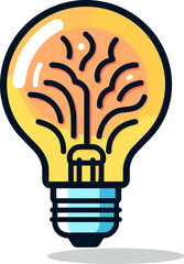 Innovative Idea: Lightbulb Brain for Creative Solutions and Inspiration