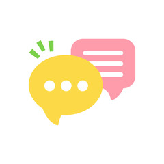 Text bubbles messenger social networks, message notification. Speak bubble vector illustration. Social media communication signs