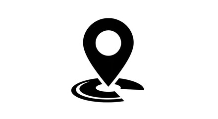 Location pin icon vector map pointer symbol gps navigation destination on transparent background