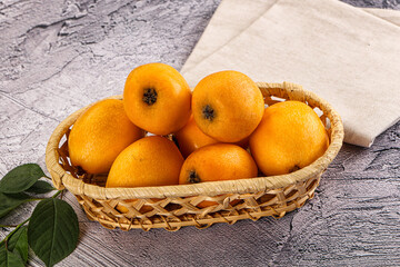 Ripe sweet juicy medlar fruit