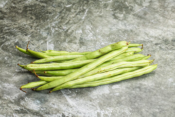 Raw fresh young green bean