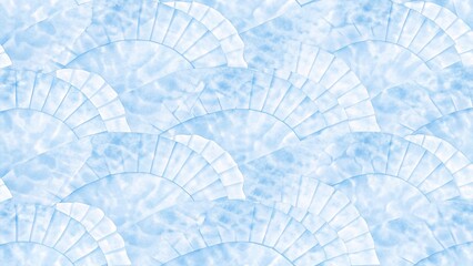 重なり合う半透明の和紙風パターン　AI生成画像