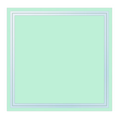 Green Square Text Frame with Glass, Isolated on White Background