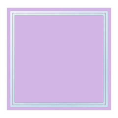 Purple Square Text Frame with Glass, Isolated on White Background